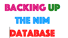 Backing up the NIM database