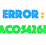 error_ ACO5426E